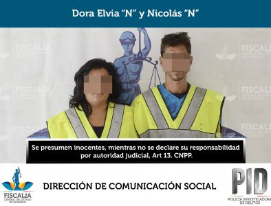 Arrestan a pareja de narcomenudistas en la ciudad de Durango