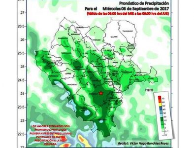 Prevén lluvias moderadas a fuertes en región de Valles y Llanos