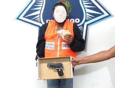 Con arma de postas robó miscelánea en la capital; es detenido por DMSP