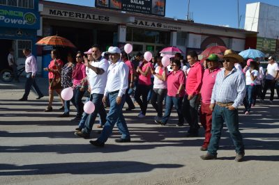 Marcharon en Nuevo Ideal en el marco del Día Mundial del Cáncer de Mama