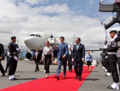 Recibe Luis Videgaray a Justin Trudeau en su visita oficial a México