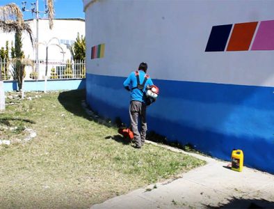 Realizan trabajos de mantenimiento al estadio “Javier Ruíz Herrera” de Canatlán