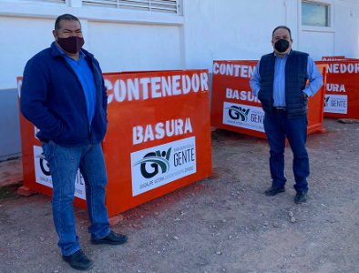 Inicia distribución de contenedores de basura en Guadalupe Victoria