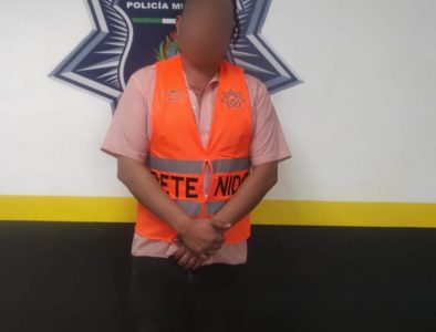 Policía Municipal lo detiene por presunto delito de extorsión