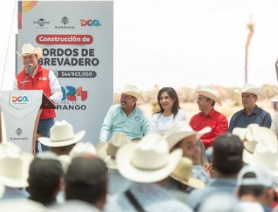 Arranca Esteban construcción de 270 megabordos de abrevadero en todo Durango