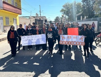 Marchan en Vicente Guerrero a favor de la eliminación de la violencia contra la mujer