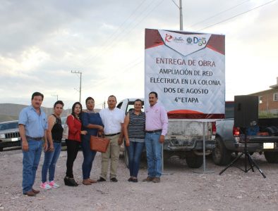 Amplía Rodeo red de energía eléctrica en colonia 2 de Agosto