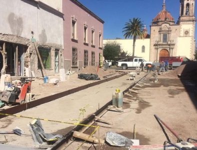 Obra de calle Hidalgo se entregará a tiempo