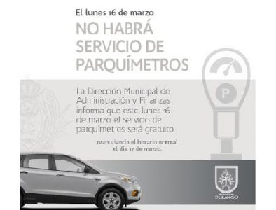 Por día inhábil, parquímetros serán gratuitos el 16 de marzo