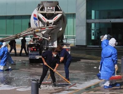 Sanitizan Hospitales Covid de Durango y La Laguna