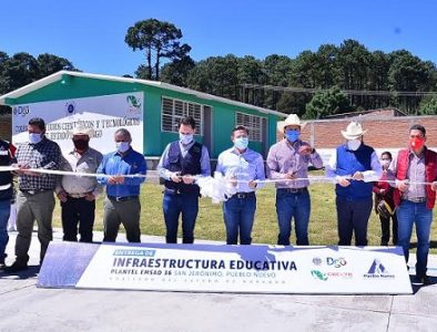 Entrega Aispuro infraestructura educativa en Pueblo Nuevo