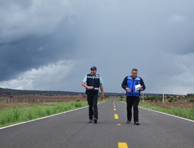 Alcalde de Poanas supervisa carretera Cieneguilla-Francisco Zarco