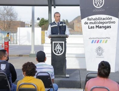 Entrega Salum rehabilitación del multideportivo ‘Las Mangas’