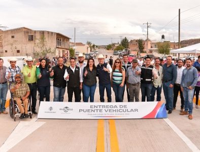 Cumple Esteban a familias de Lerdo de Tejada con un puente moderno y más seguro