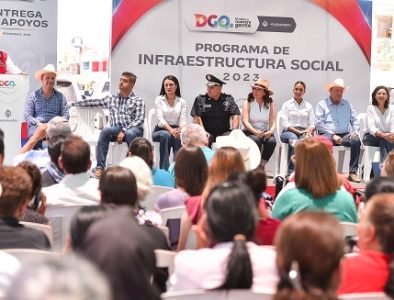 Con presupuesto histórico, lleva Esteban infraestructura social para Tepehuanes