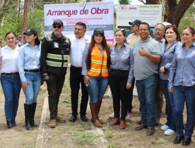 Inicia rehabilitación de parque público en la comunidad Graceros, de Vicente Guerrero