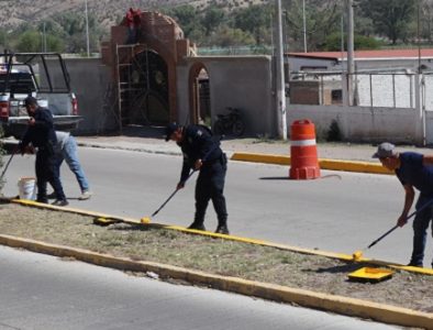 Mantienen buena operatividad vial en la cabecera municipal de Tepehuanes