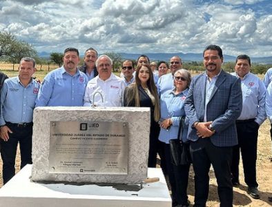 Colocan primera piedra del campus UJED de Vicente Guerrero