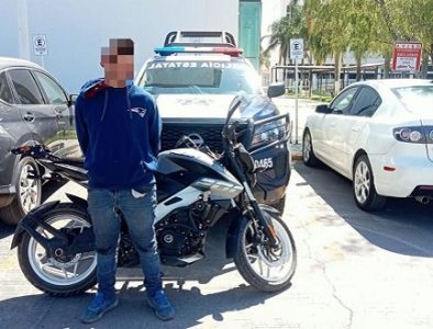 Detienen a individuo que robó una motocicleta a trabajador de la Guardia Nacional