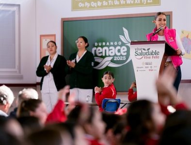 Marisol y Toño arrancan en Durango la estrategia nacional ‘Vive Saludable, Vive Feliz’